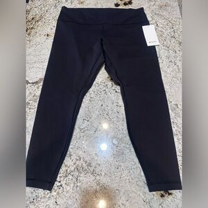 lululemon athletica Wunder Under HR Tight 28” Luon Black Size 20 NWT